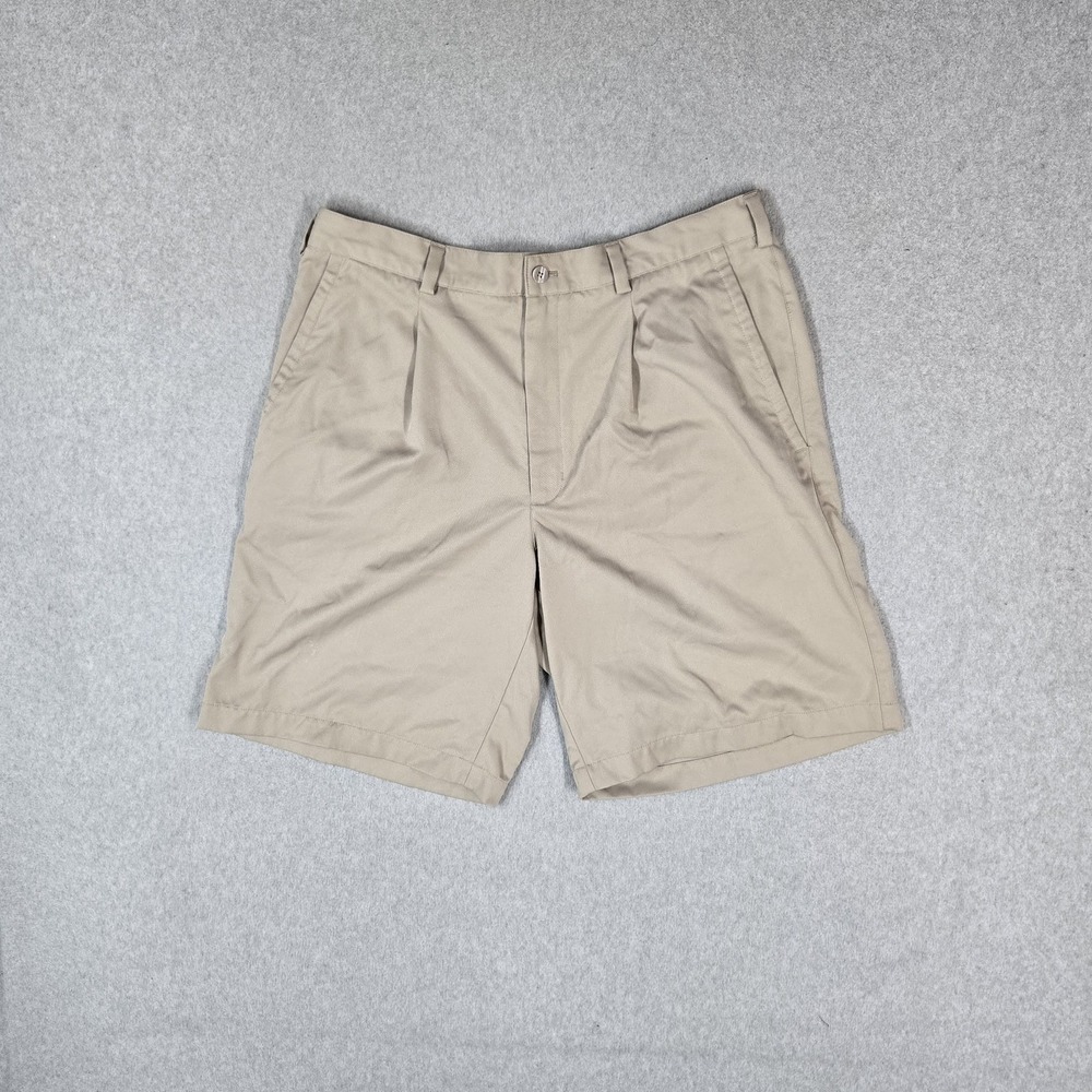 Nike Golf Men Shorts 36 Khaki Chino Nikefitdry Golf Shorts Logo 9.5" Inseam